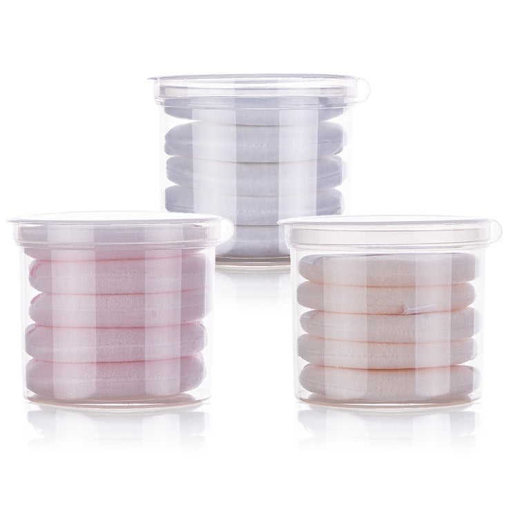 Five-Piece Round Hand Hook Ribbon Make-Up Puff Five-Piece Round Hand Hook Ribbon Make-Up Puff